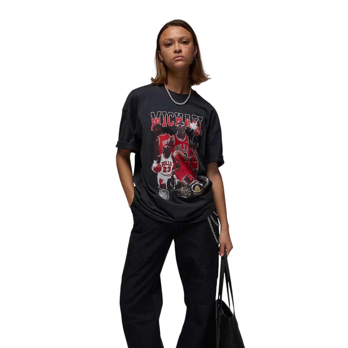 Air Jordan Wmns Oversized Mixtape Tee 'Off-Noir'