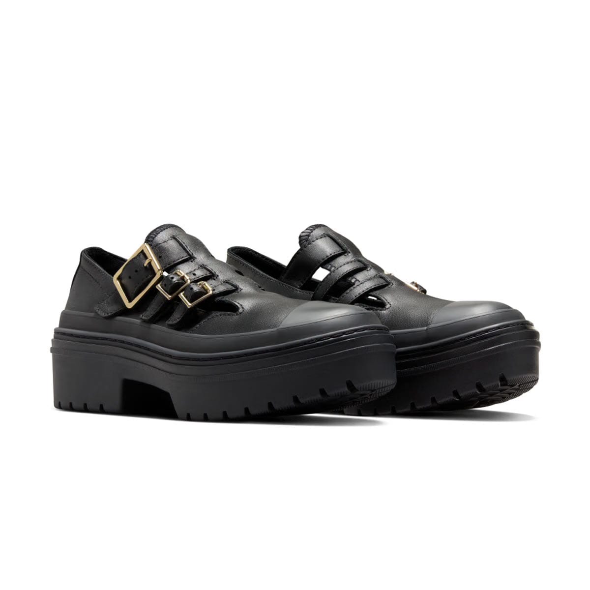Converse Chuck Taylor All Star Lugged Heel Mary Jane Platform 'Black Gold'