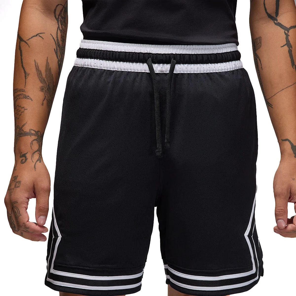 Nike Sports Dri-FIT Mesh Diamond Shorts 'Black White'