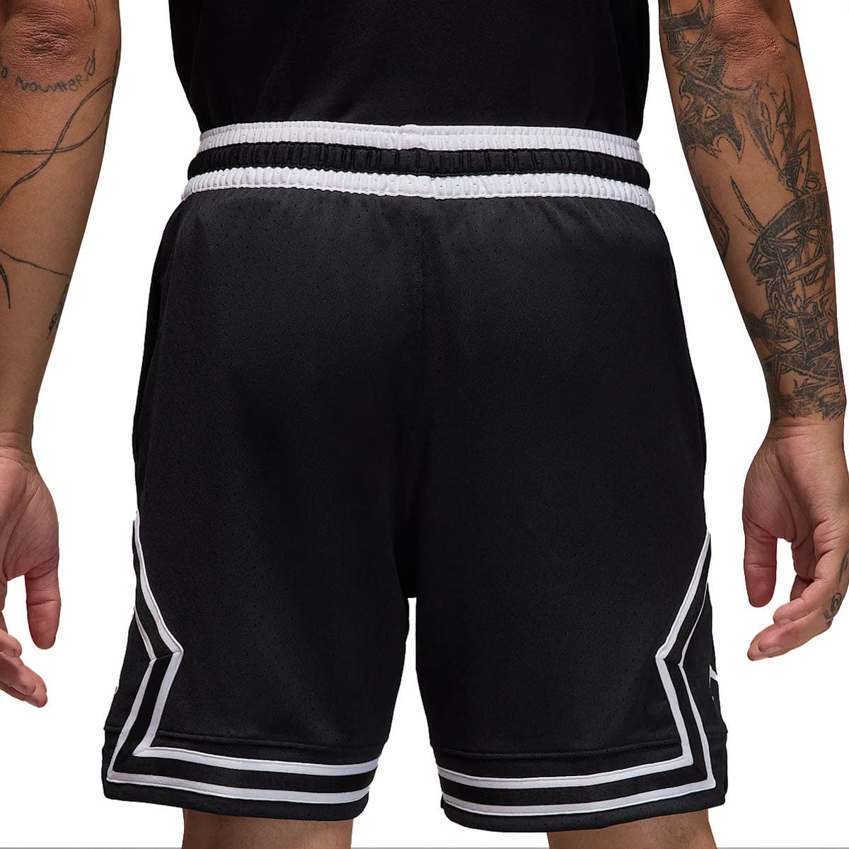 Nike Sports Dri-FIT Mesh Diamond Shorts 'Black White'