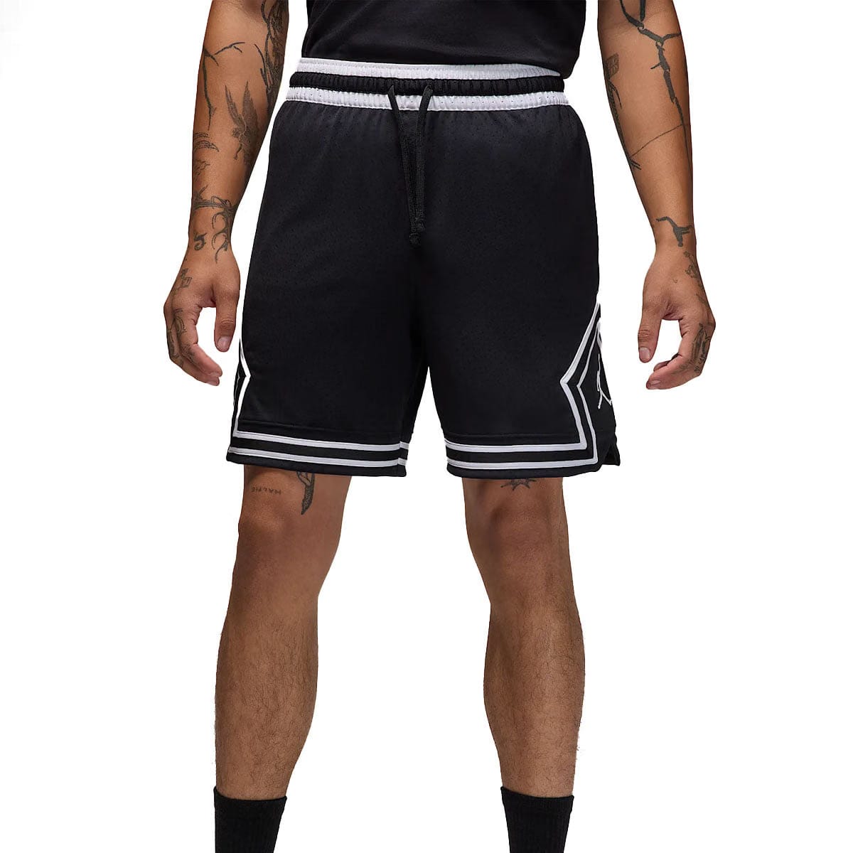 Nike Sports Dri-FIT Mesh Diamond Shorts 'Black White'
