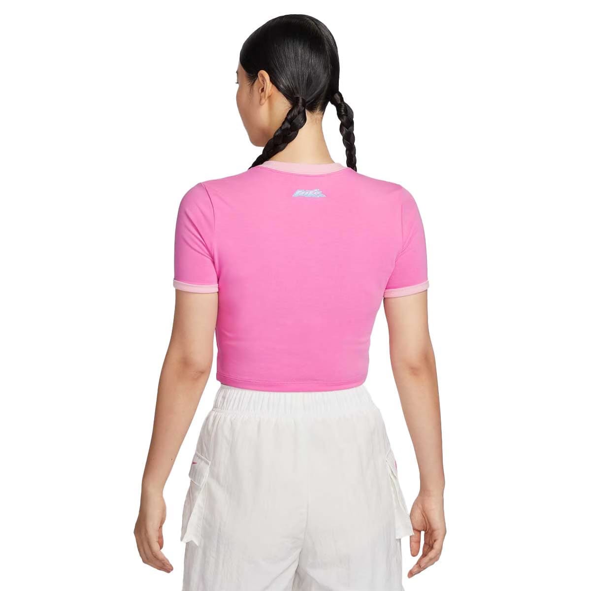 Nike Wmns Crop Ringer Tee 'Playful Pink'