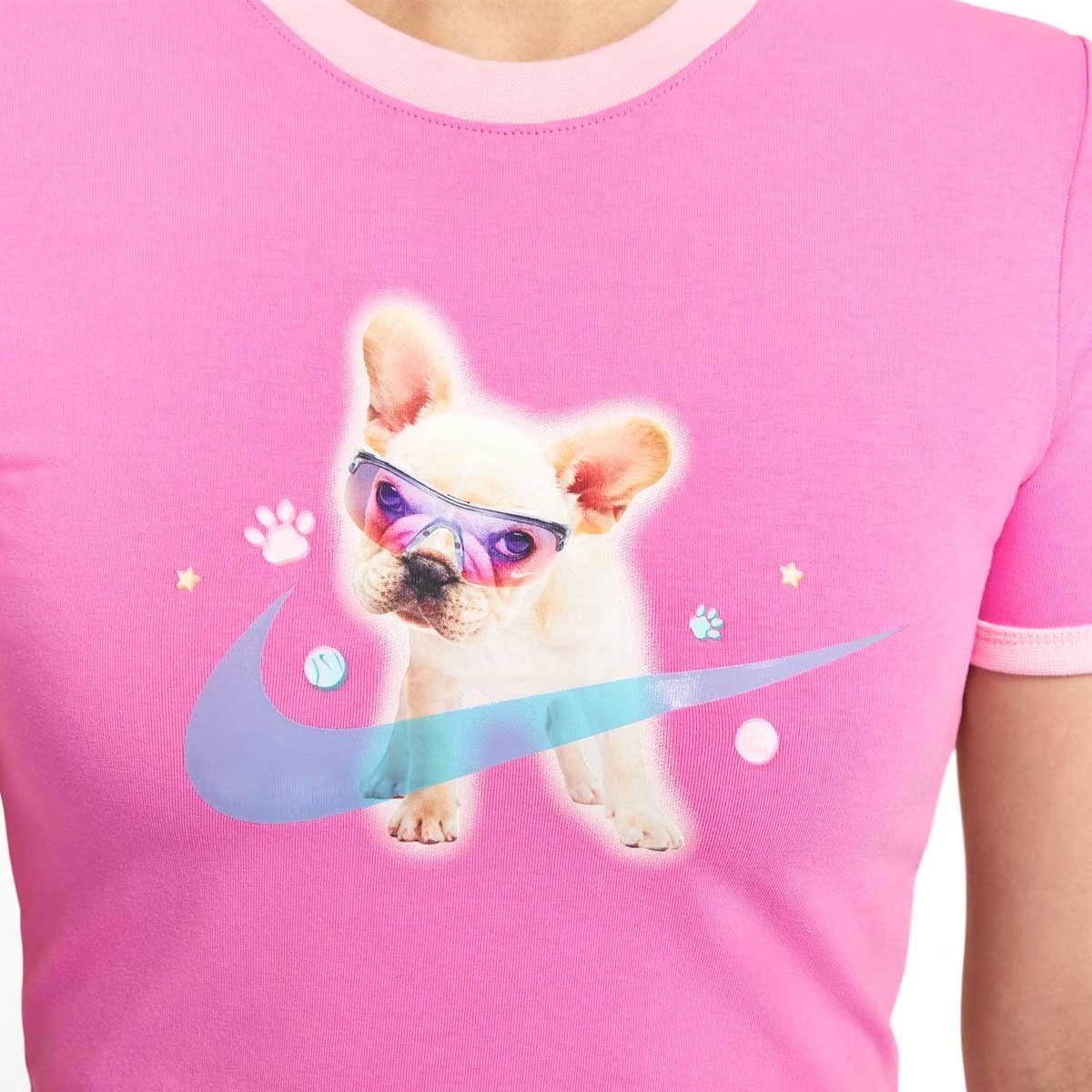 Nike Wmns Crop Ringer Tee 'Playful Pink'