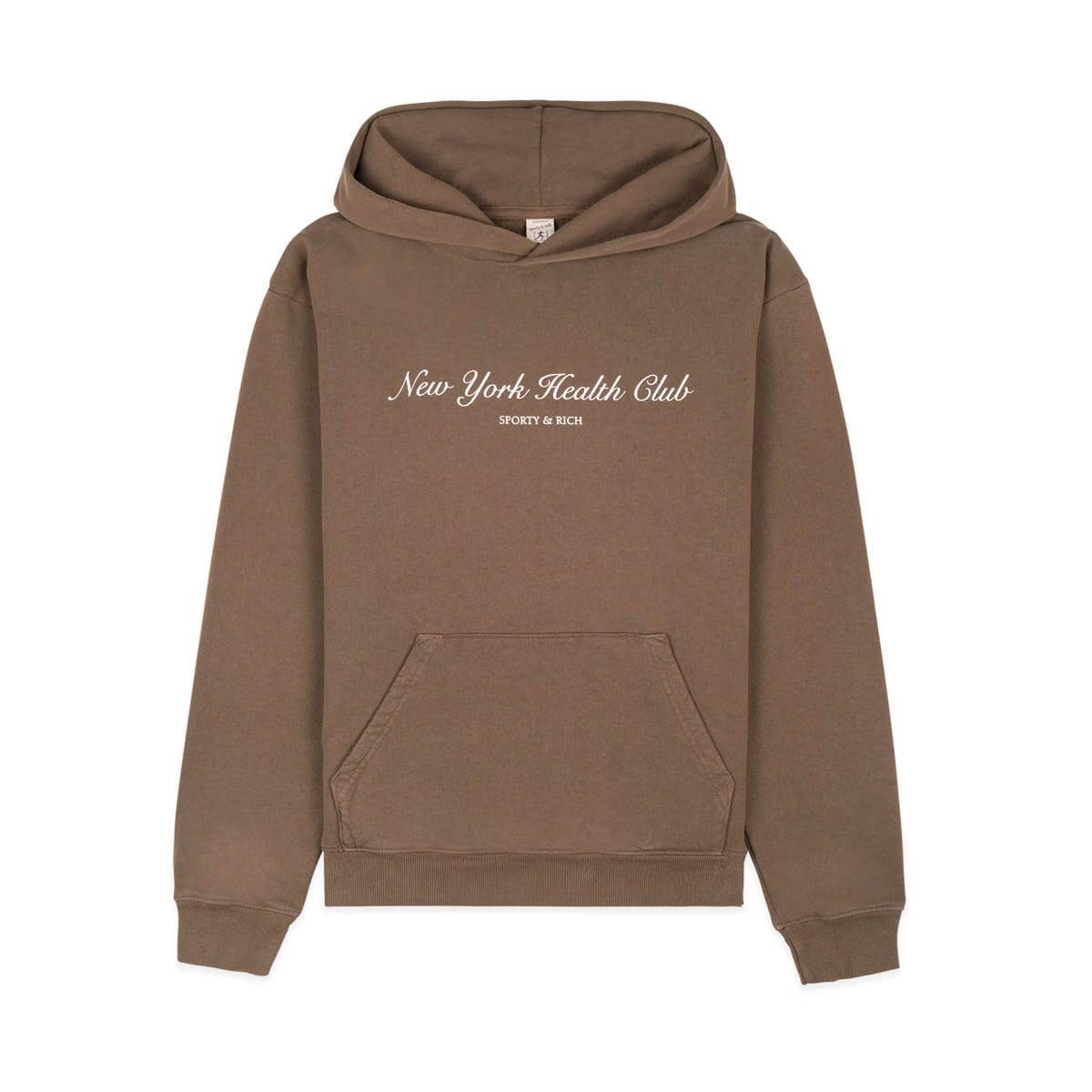Sporty & Rich NY Health Club Hoodie 'Earl Grey'