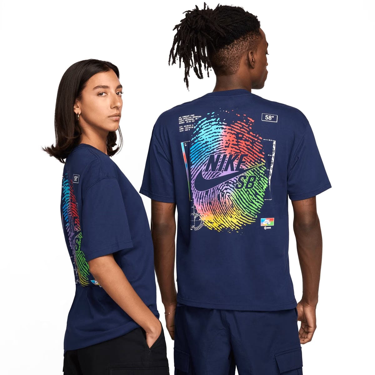Nike SB SB Thumbprint Tee 'Midnight Navy'