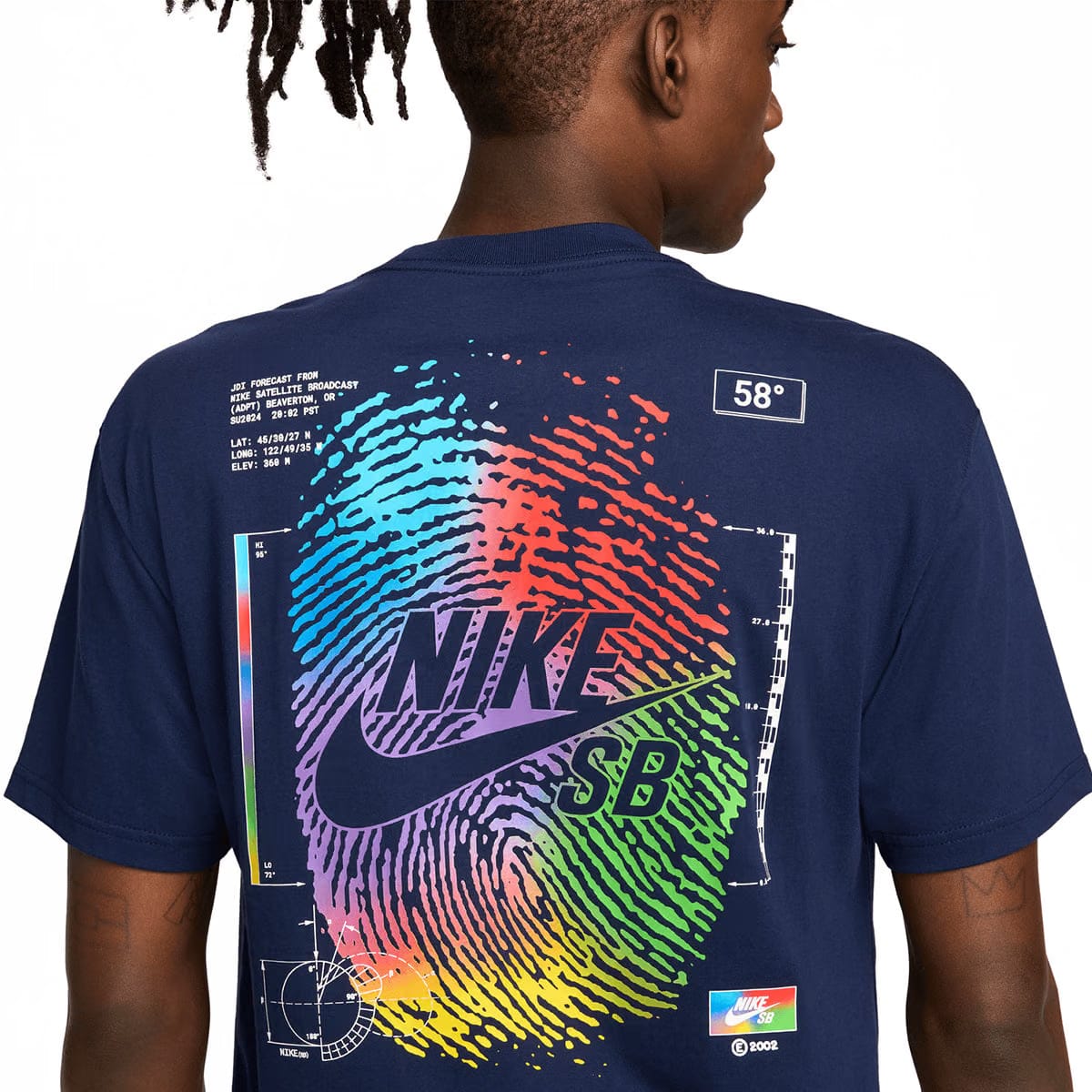 Nike SB SB Thumbprint Tee 'Midnight Navy'
