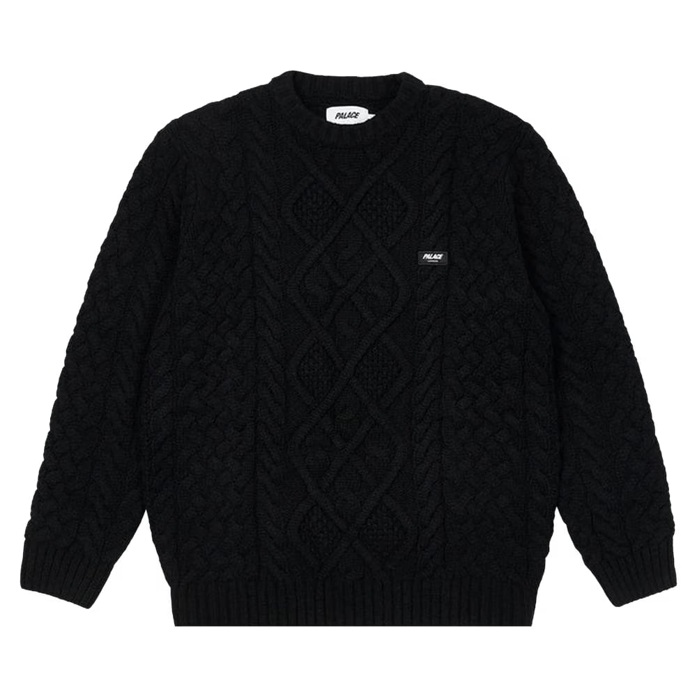 Palace Cable Knit Black