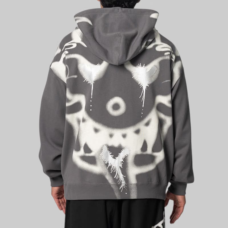Y-3 X CHITO Graphic French Terry Zip Hoodie - Grey