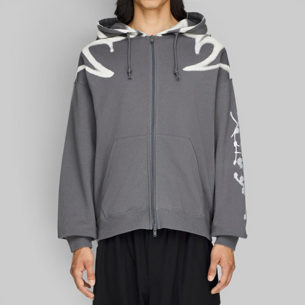 Y-3 X CHITO Graphic French Terry Zip Hoodie - Grey