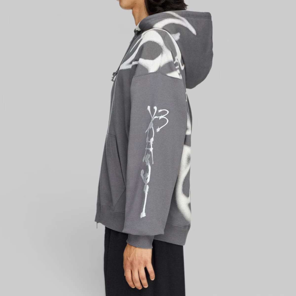 Y-3 X CHITO Graphic French Terry Zip Hoodie - Grey