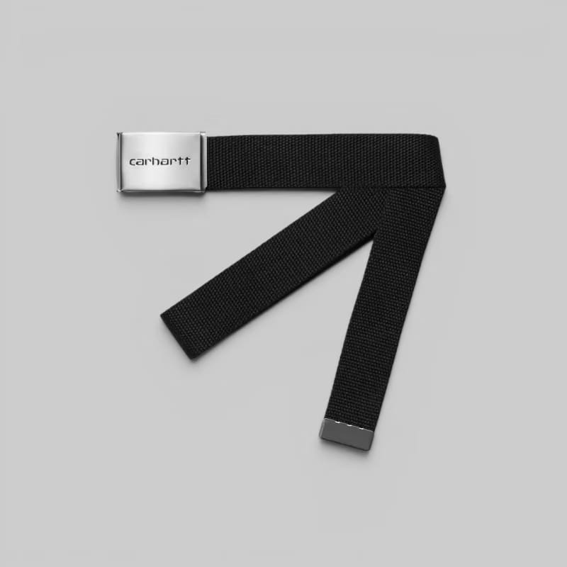 Carhartt WIP Clip Belt Chrome - Black
