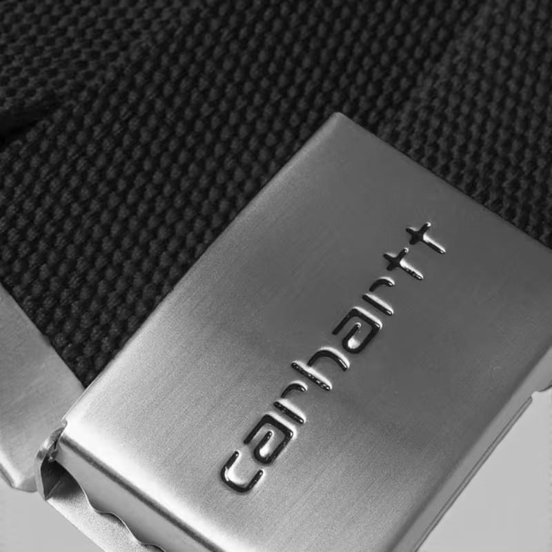 Carhartt WIP Clip Belt Chrome - Black