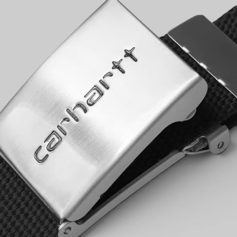 Carhartt WIP Clip Belt Chrome - Black