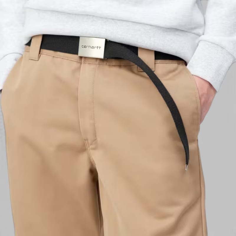 Carhartt WIP Clip Belt Chrome - Black