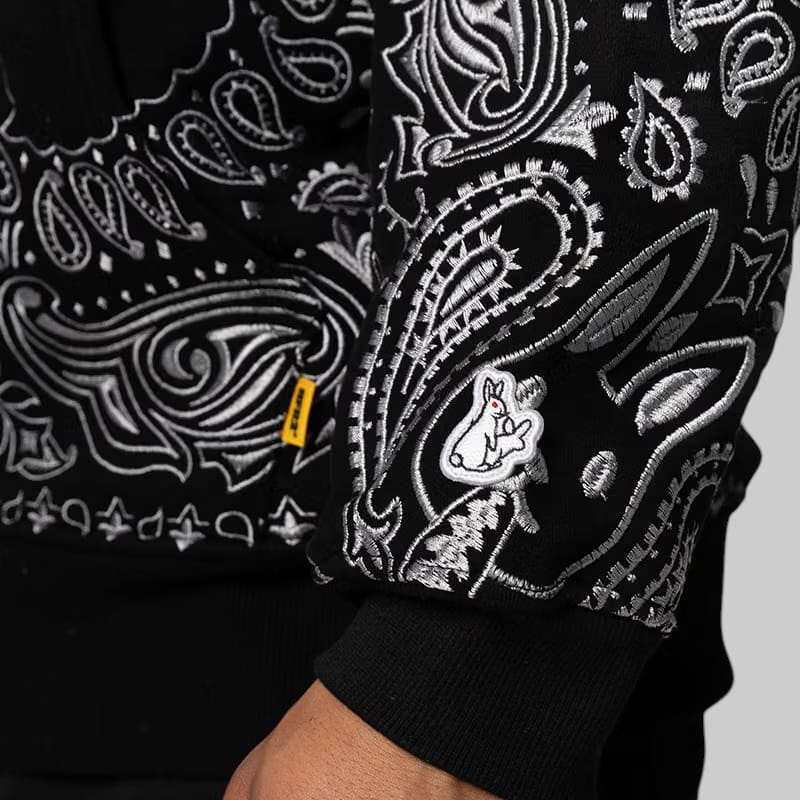 FR2 Embroidery Paisley Hoodie - Black