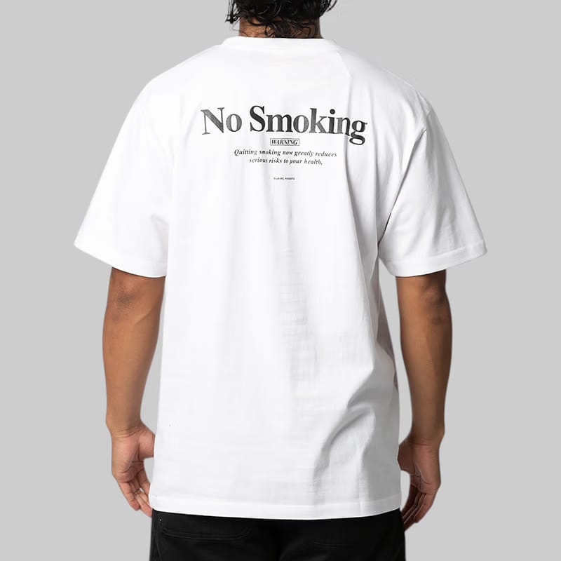FR2 Embroidery No Smoking Art T-Shirt - White
