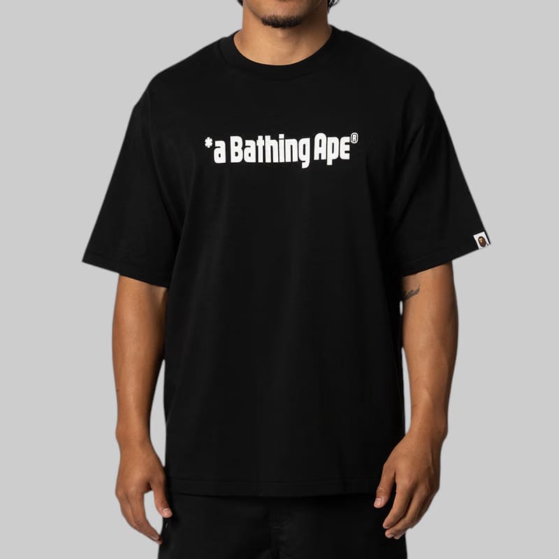 BAPE A Bathing Ape Logo Relaxed Fit T-Shirt - Black