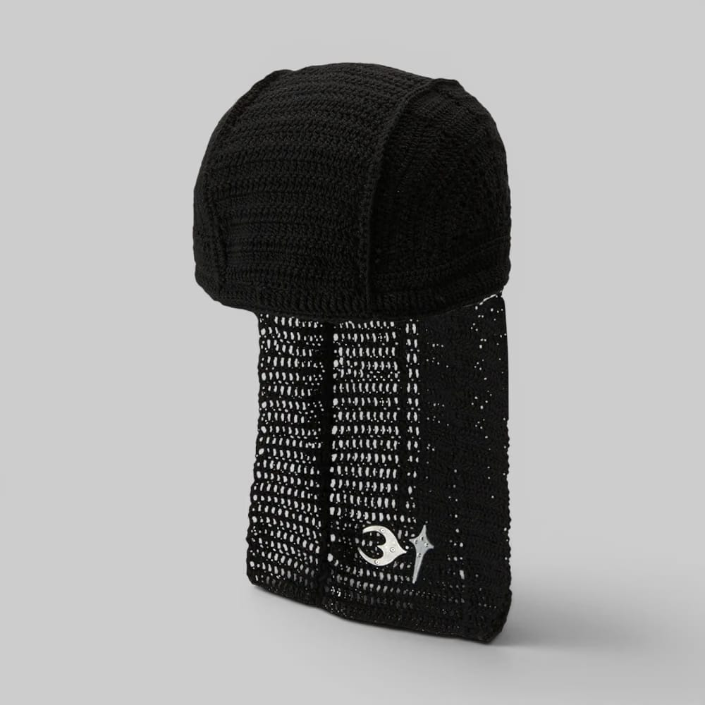 THUG CLUB TC Destroyed Crochet Tail Hat - Black