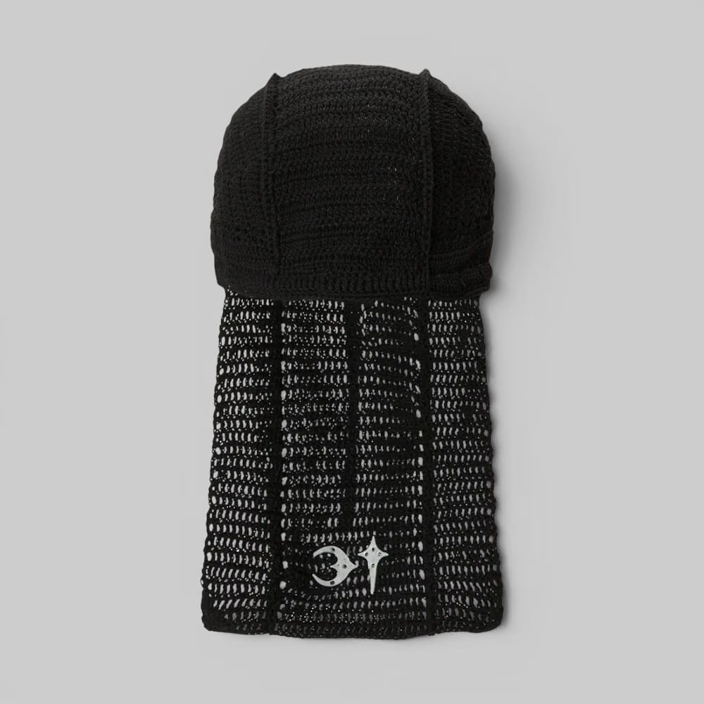 THUG CLUB TC Destroyed Crochet Tail Hat - Black