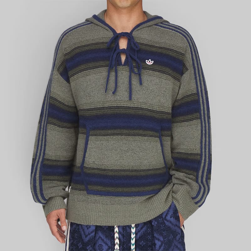 adidas X CLOT By Edison Chen Baja Hoodie - Trace Khaki/Tech Indigo