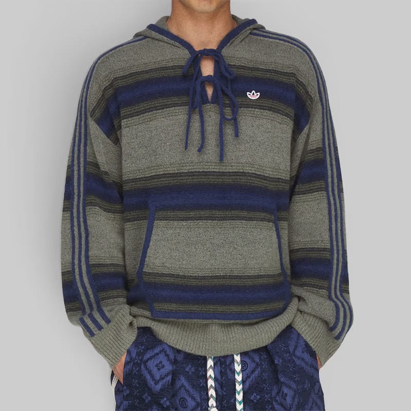 adidas X CLOT By Edison Chen Baja Hoodie - Trace Khaki/Tech Indigo