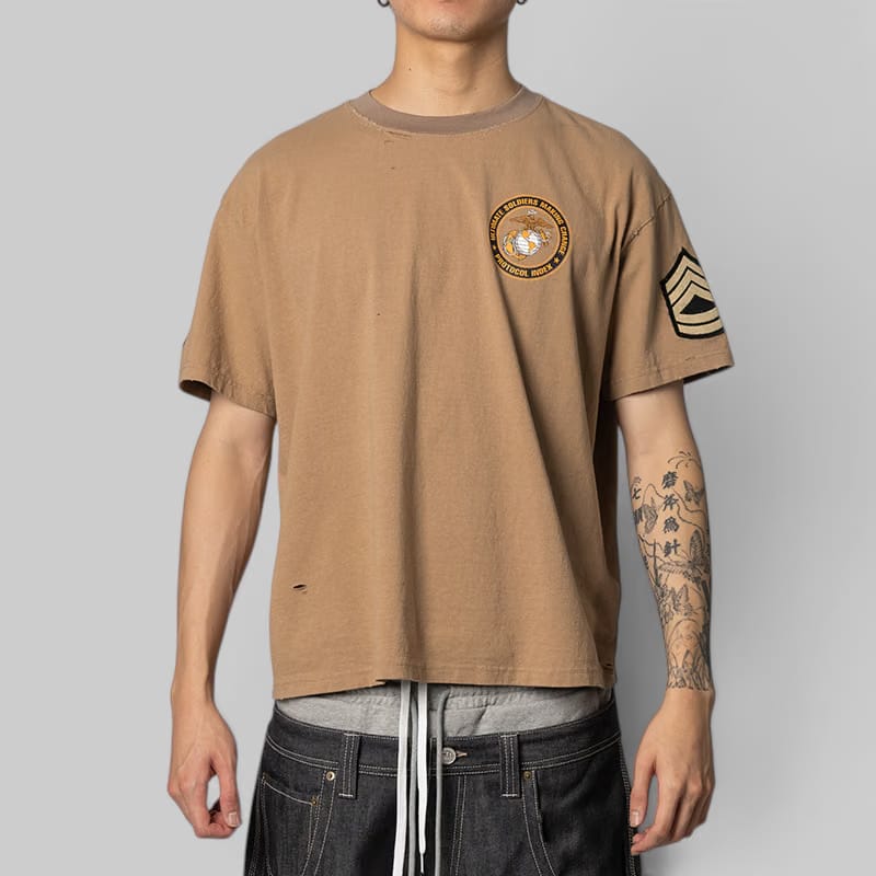 Protocol Index USMC Vintage T-Shirt - Khaki Beige