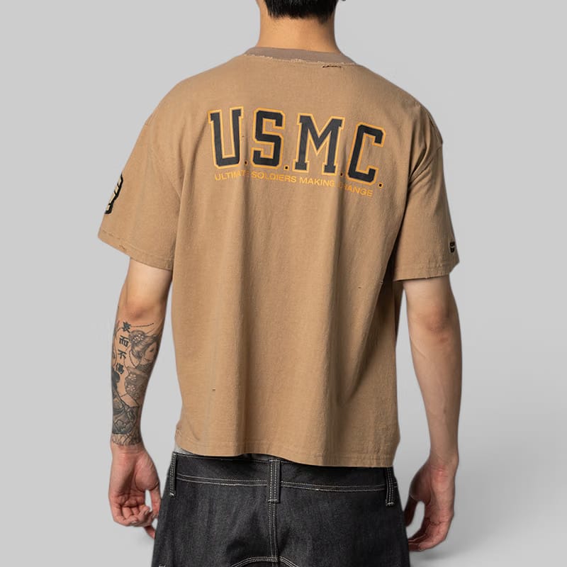 Protocol Index USMC Vintage T-Shirt - Khaki Beige