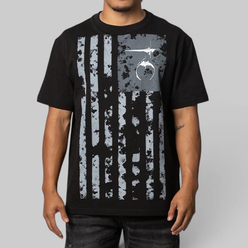 THUG CLUB Vintage Old Glory T-Shirt - Black