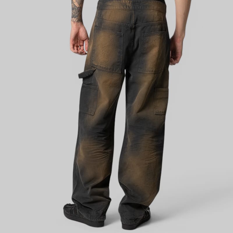 THUG CLUB TC Two Tone Washed Pant - Rust Black