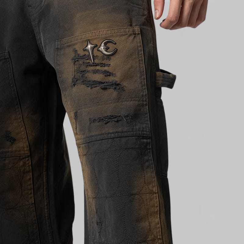 THUG CLUB TC Two Tone Washed Pant - Rust Black