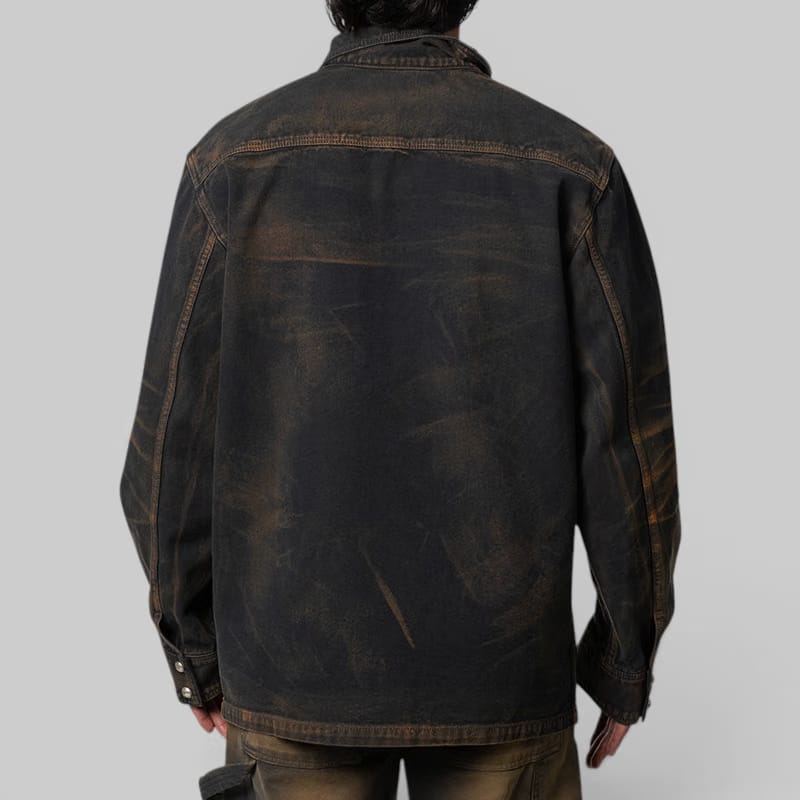 THUG CLUB TC Two Tone Washed Shirt - Rust Black