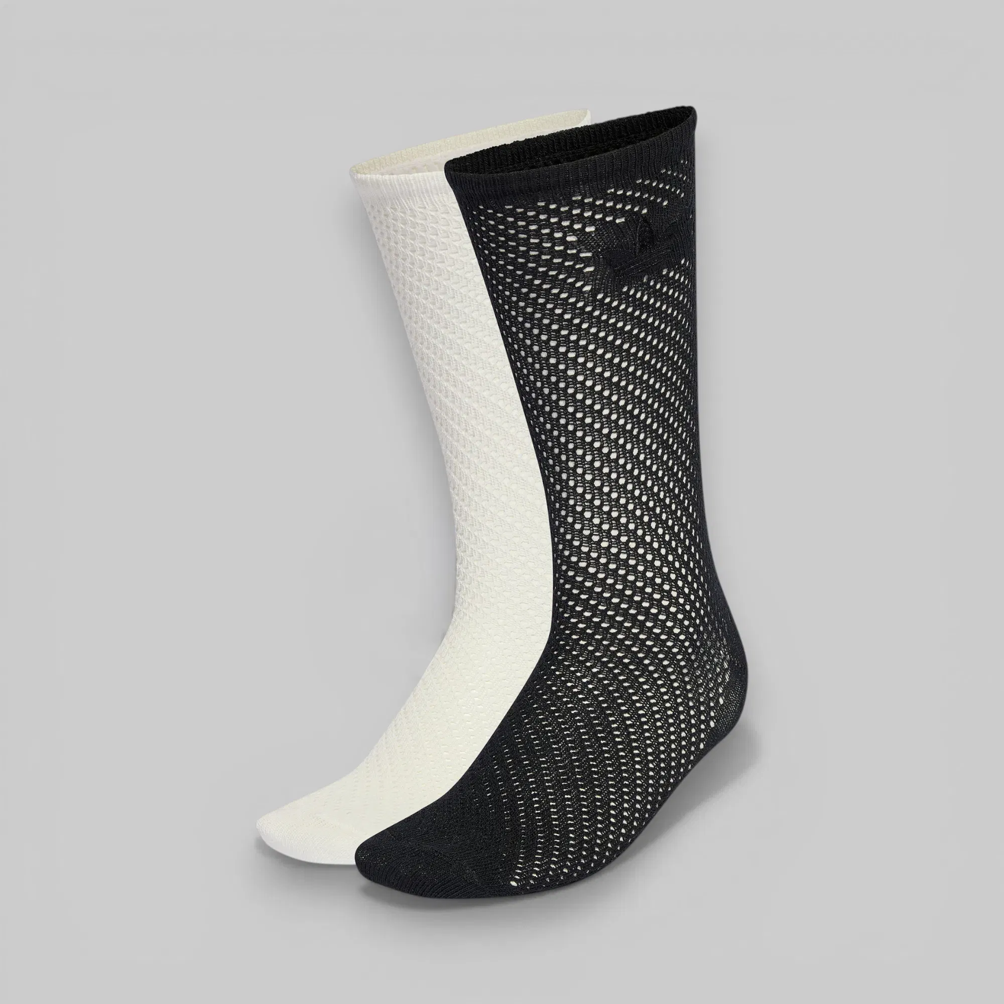adidas Crochet Crew Socks 2 Pack - Off White/Black