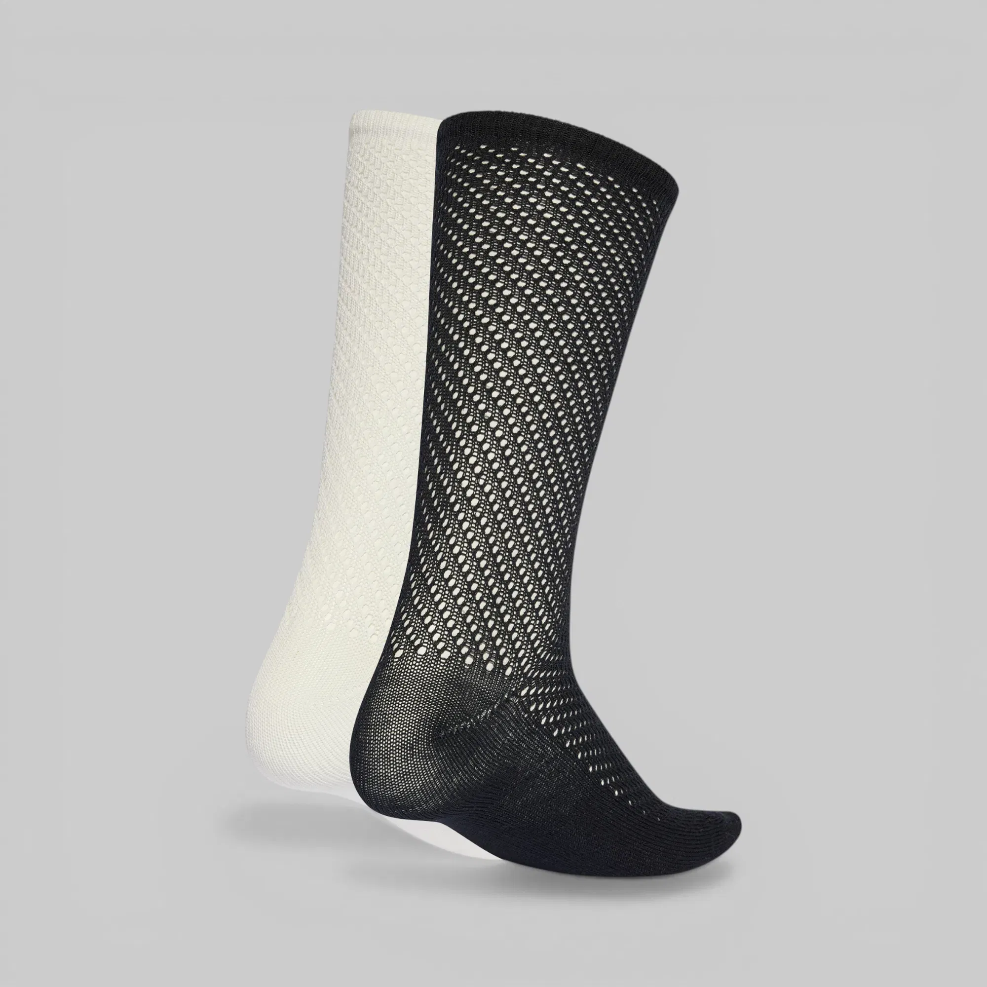 adidas Crochet Crew Socks 2 Pack - Off White/Black