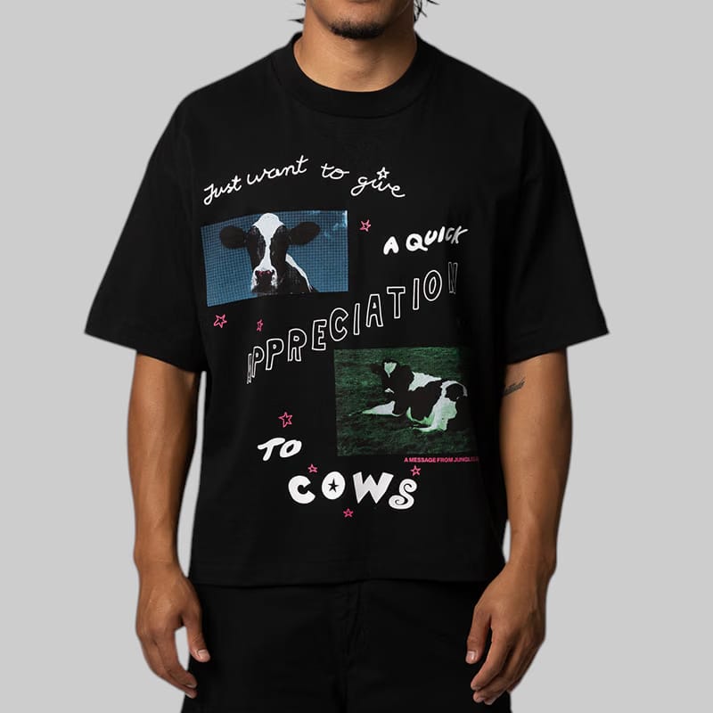 Jungles Jungles Cow Appreciation T-Shirt - Black