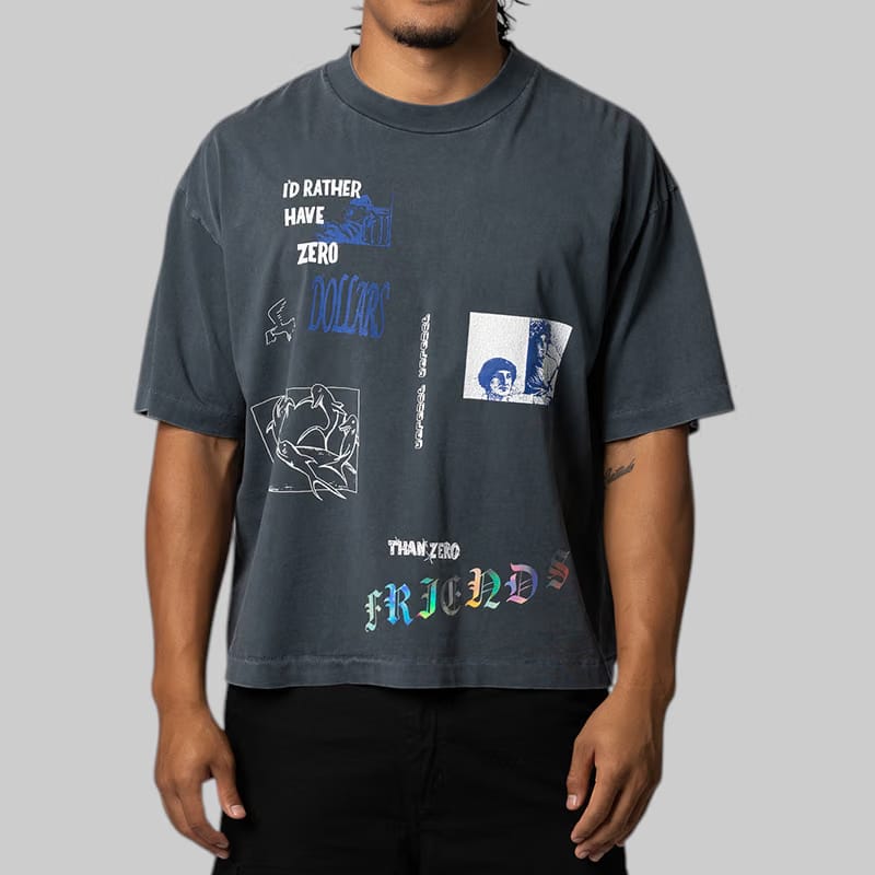 Jungles Jungles I'd Rather T-Shirt - Vintage Blue