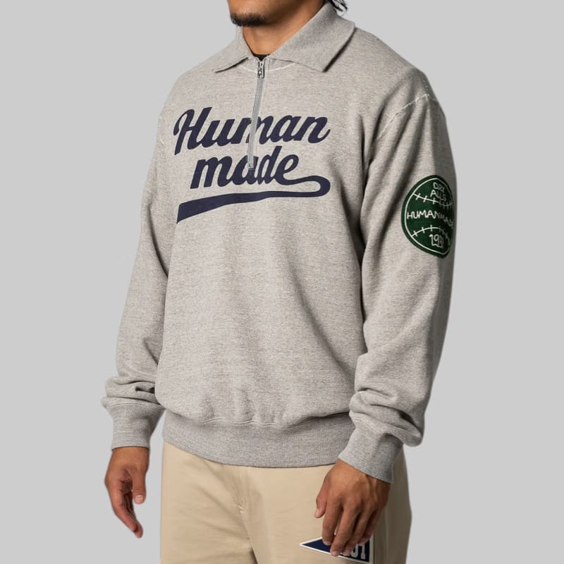 Human Made Half-Zip Sweatshirt - Grey