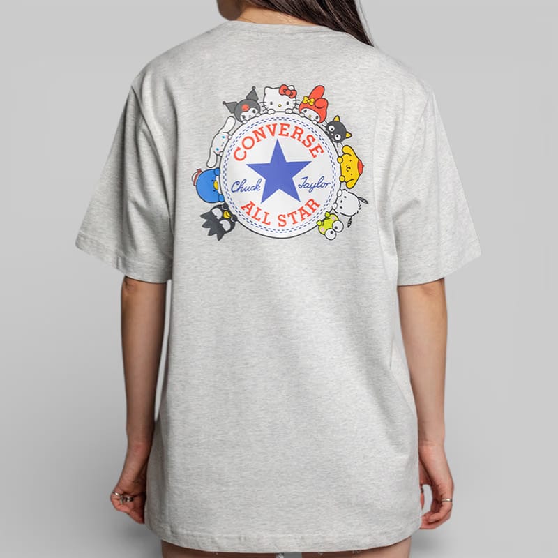 Converse X Hello kitty And Friends Patch T-Shirt - Light Grey
