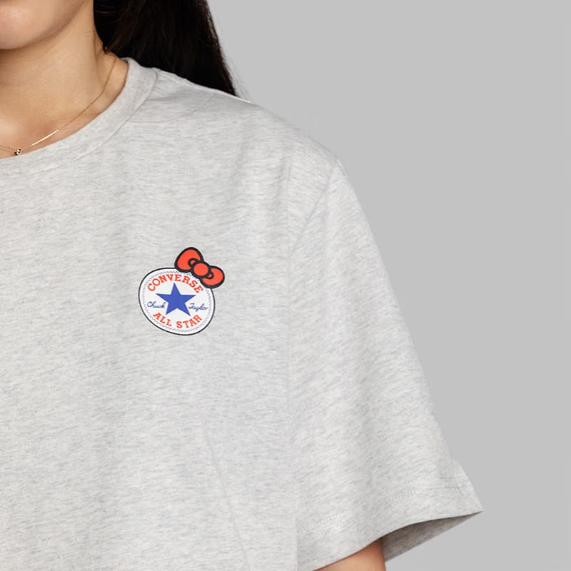 Converse X Hello kitty And Friends Patch T-Shirt - Light Grey