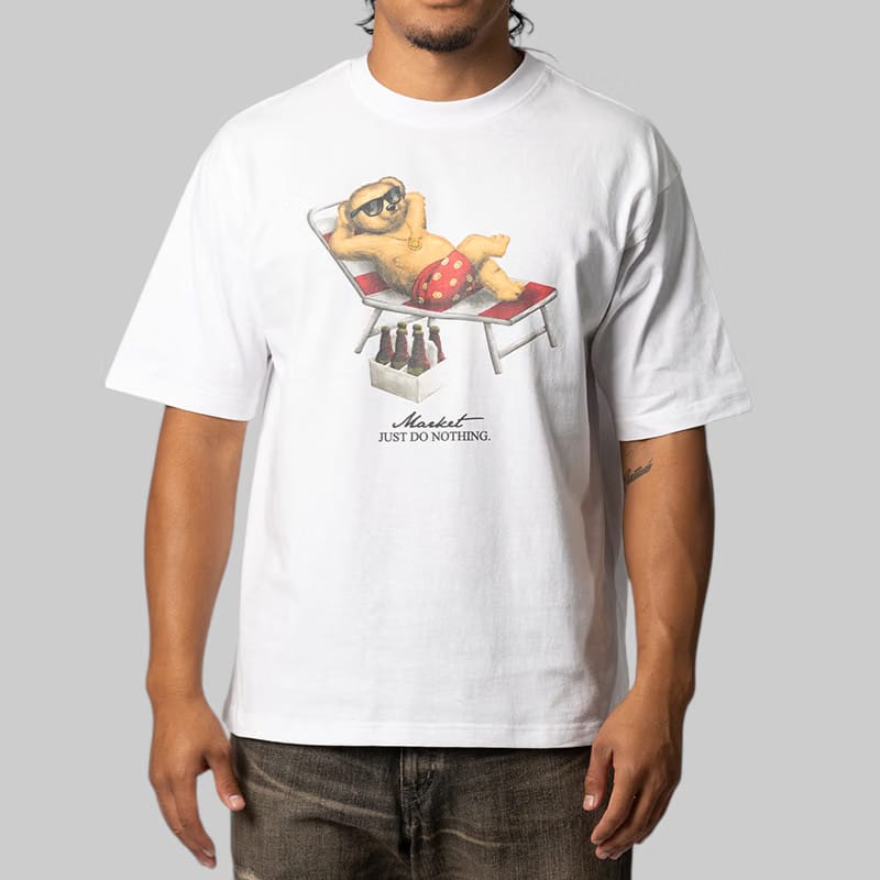 MARKET Smiley Bearly A Care T-Shirt - White
