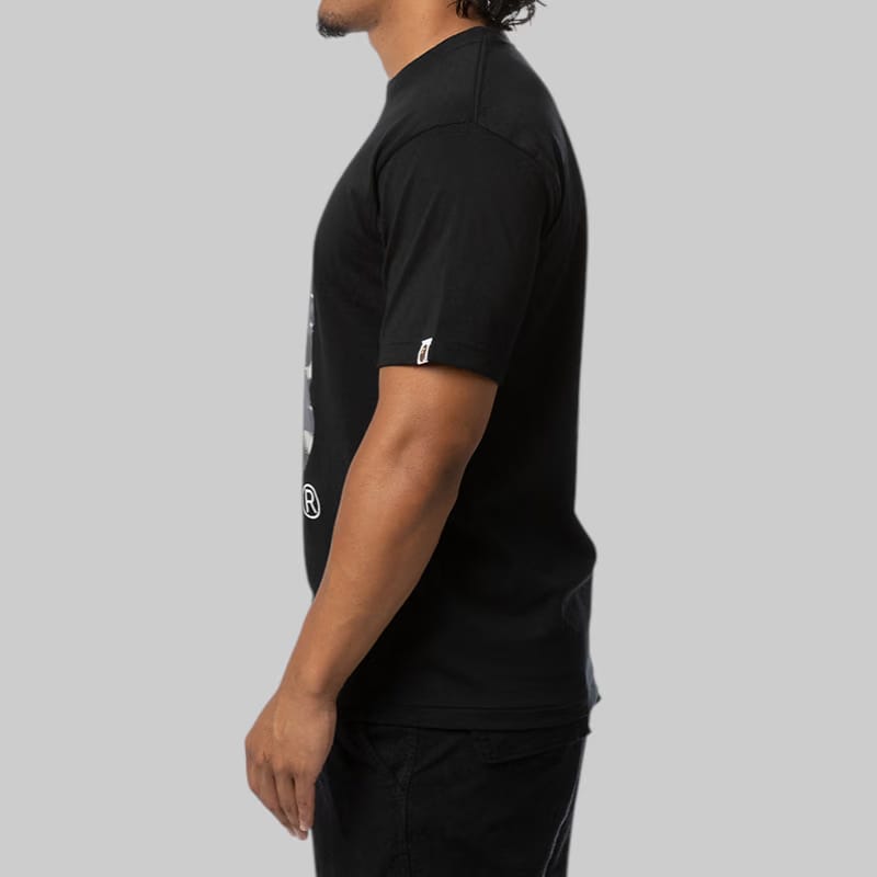 BAPE Screen Camo Milo On Big Ape T-Shirt - Black/Black