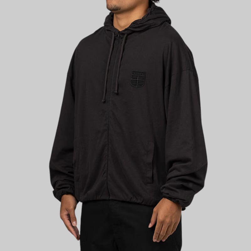 UMBRO Crest Jersey Hoodie - Washed Black