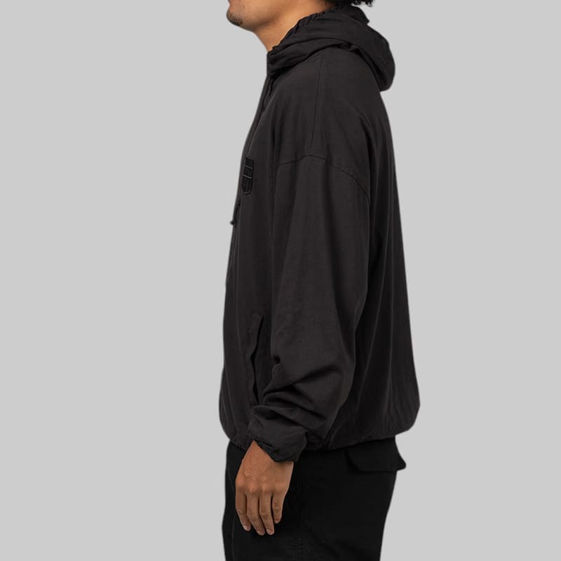 UMBRO Crest Jersey Hoodie - Washed Black