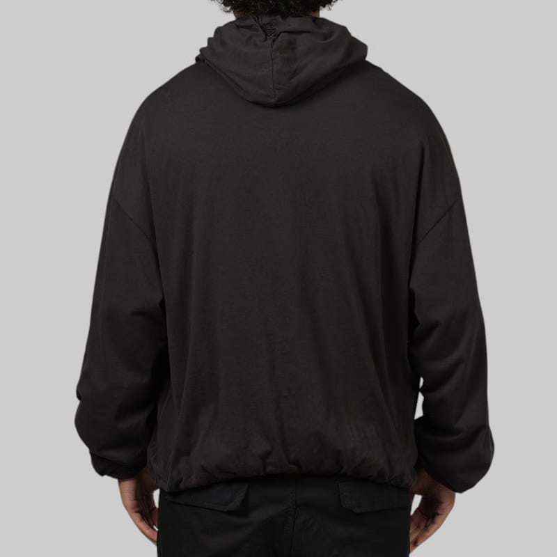UMBRO Crest Jersey Hoodie - Washed Black
