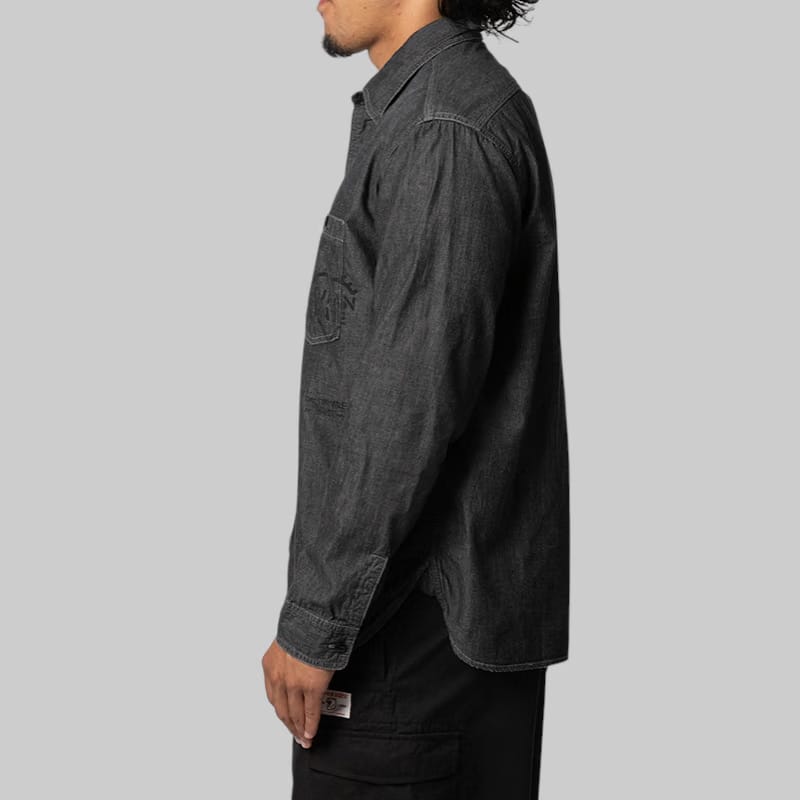 Human Made Military Chambray Shirt - Charcoal