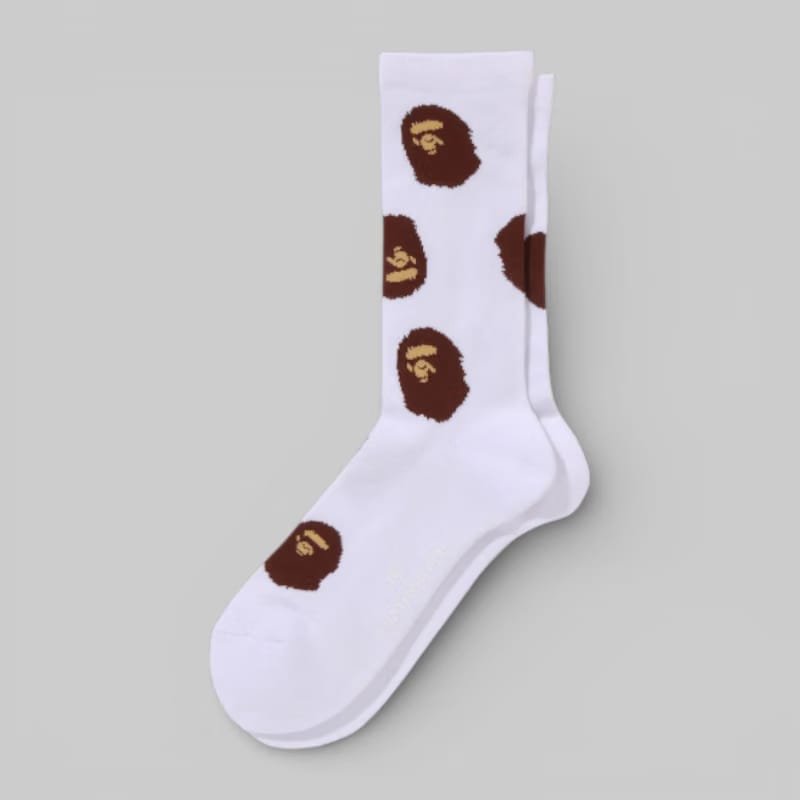 BAPE Ape Head Pattern Socks - White