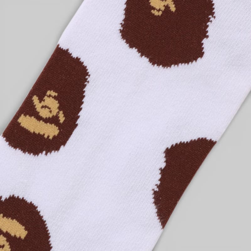 BAPE Ape Head Pattern Socks - White