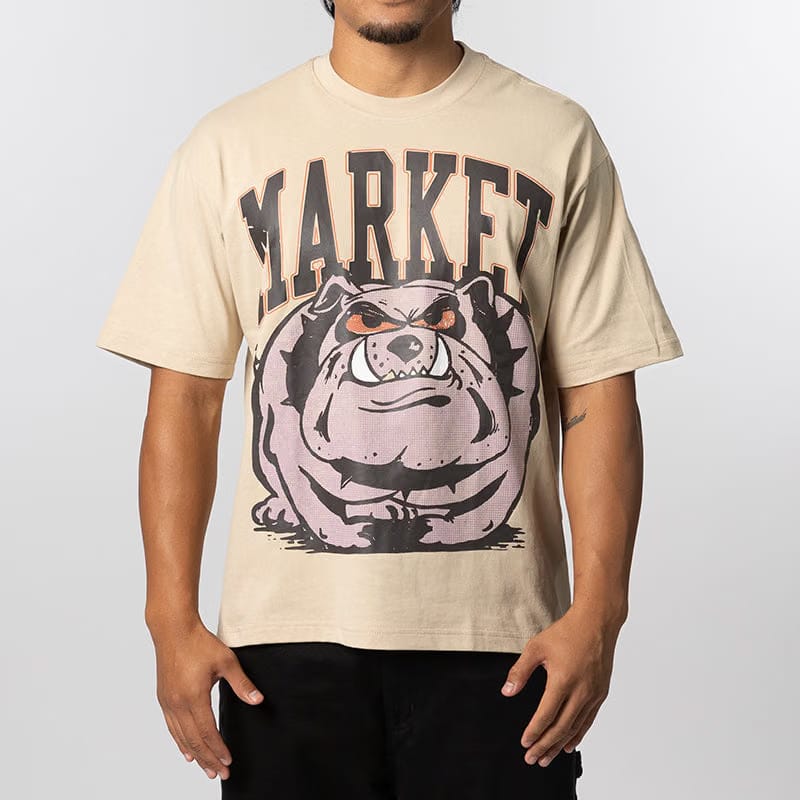 MARKET Angry Bulldog T-Shirt - Natural