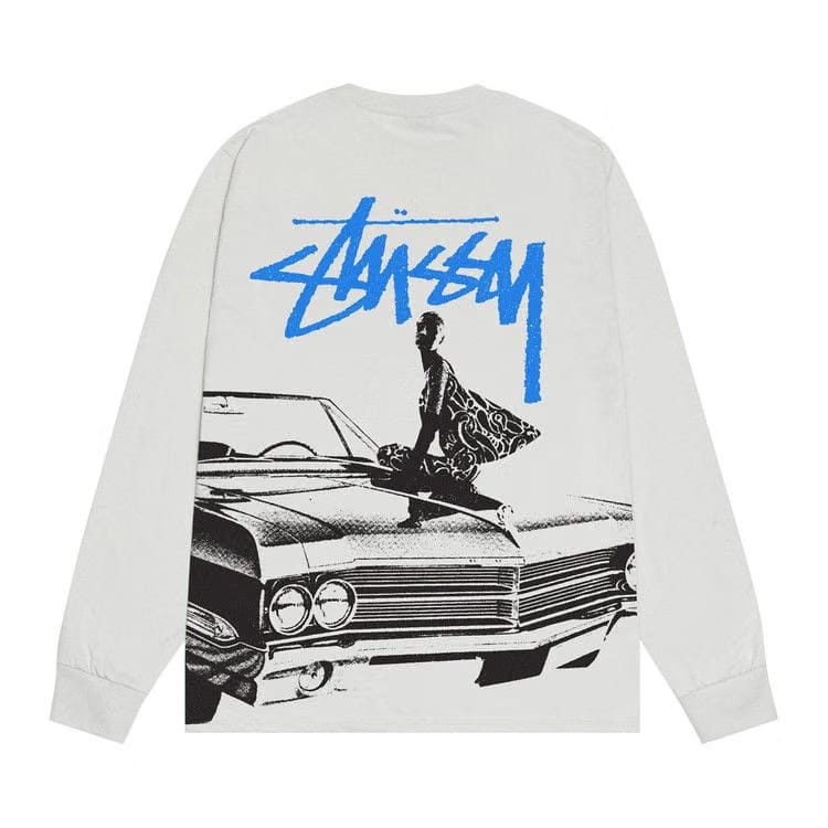Stussy Beat Crazy Long-Sleeve T-Shirt Fog