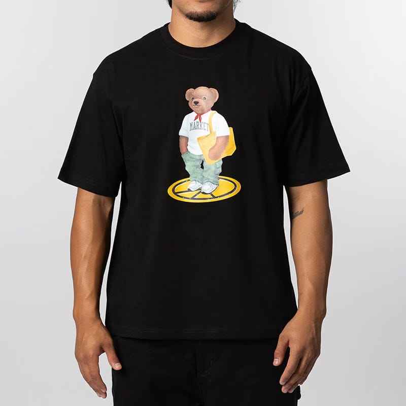 MARKET Stand For Peace Bear T-Shirt - Black
