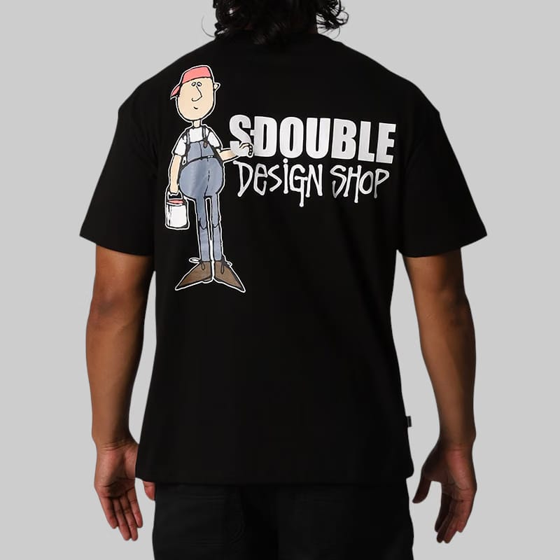 S/Double Painter T-Shirt - Black